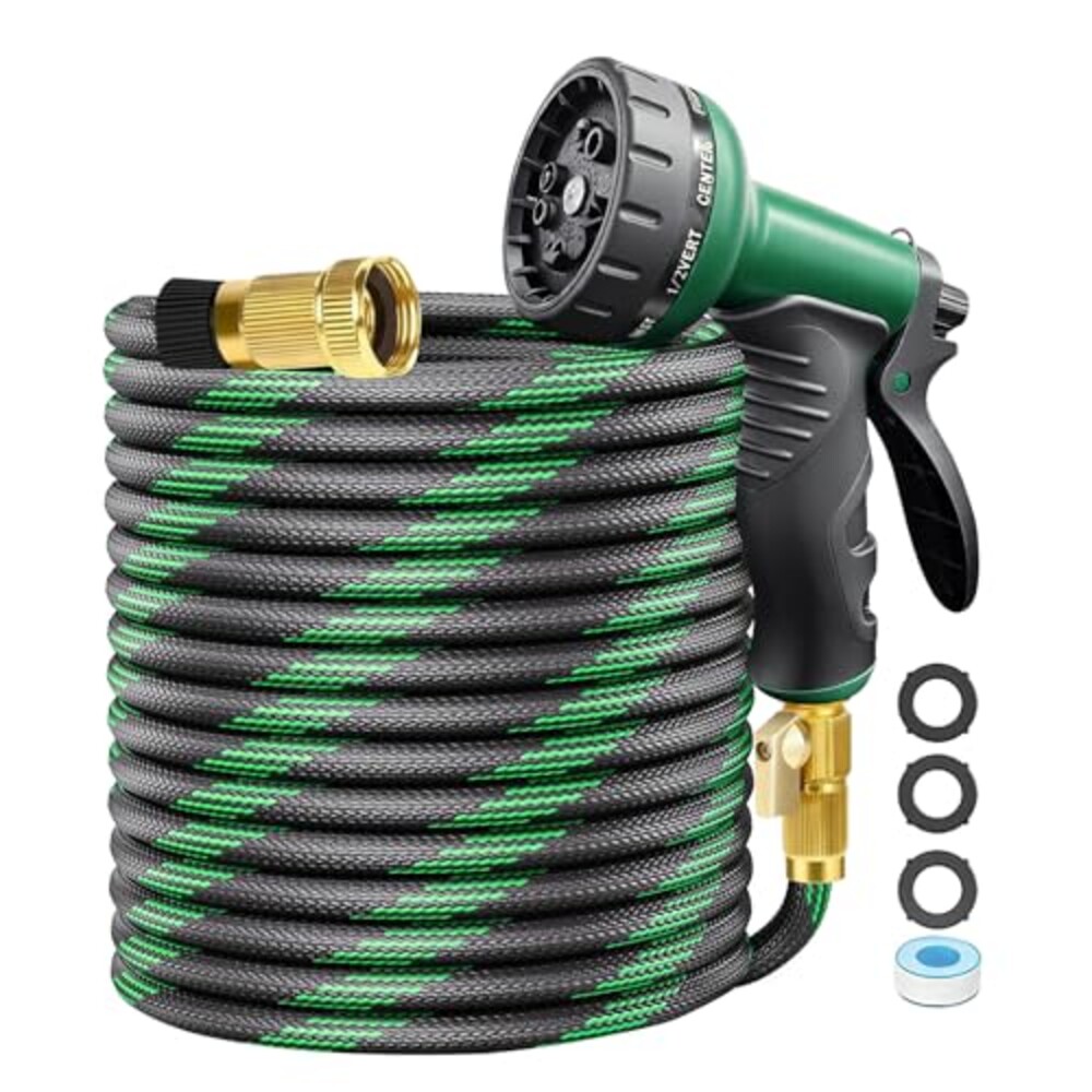 TATAANTY 50ft Non-Expanding Garden Hose