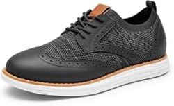 Bruno Marc Men's KnitFlex Craft Mesh Oxfords Sneakers | Breathable Woven Knit Upper, Wear-Resistant Rubber Sole, Thick EVA Insole, Chunky Sole for Office & Casual Daily Wear