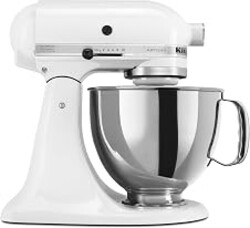 KitchenAid Artisan, 5-Qt Tilt Head Stand Mixer, KSM150PS, White | Includes Pouring Shield for Mess-Free Mixing, 10 Speed Settings, Easily add Ingredients with the Tilt-Head Design