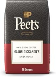 Peet's Coffee Whole Bean Coffee, Dark Roast, Major Dickason's, 18 Ounces