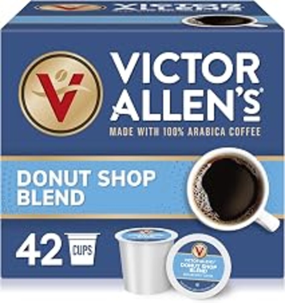 Victor Allen's Coffee Donut Shop Blend, Medium Roast, 42 Count, Single Serve Coffee Pods for Keurig K-Cup Brewers