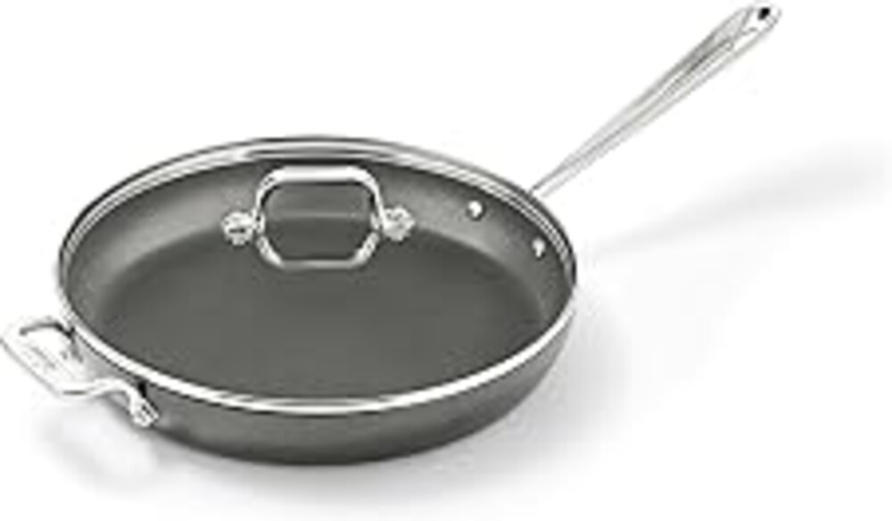 All-Clad HA1® Nonstick 12" Fry Pan with Lid, Induction Ready | Versatile large frying pan with glass lid, Scratch-Resistant Exterior, Dishwasher safe, Oven Safe up to 500°F