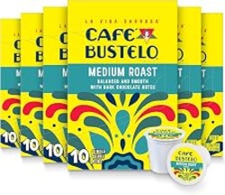 Café Bustelo Medium Roast Coffee Pods, Bulk 60 Count | Dark chocolate & subtle blackberry notes, stands up to milk and sugar, single serve coffee pods, 6 boxes, 10 pods each