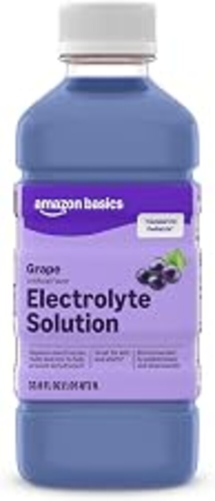 Amazon Basic Care Electrolyte Solution, Replaces Electrolytes, Grape, 33.8 Fl Oz (Pack of 1)