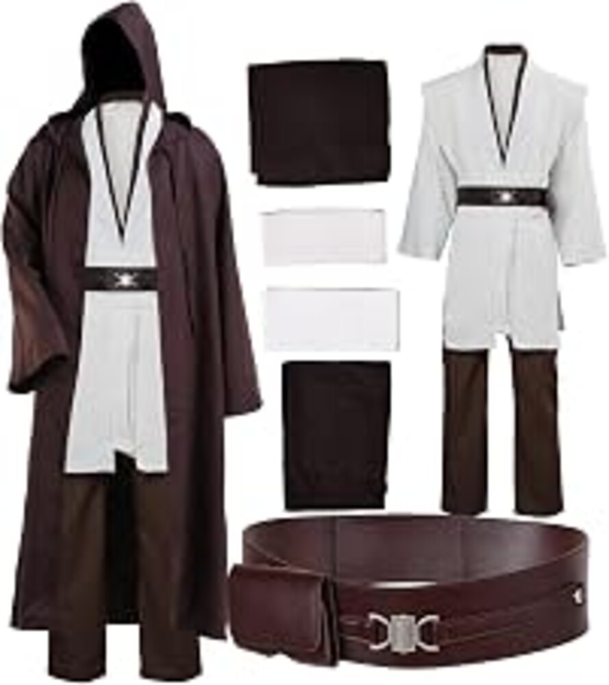 Laku Tunic Costume Men's Hooded Robe Full Set Halloween Cosplay Cloak Set