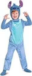 Disguise Stitch Costume for Kids, Officially Lilo and Stitch Costume Jumpsuit and Headpiece, Toddler Size Small (2T)