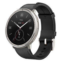 Amazfit Active 2 Smart Watch 44mm, GPS Maps with Direction, Fitness Tracker, 10 Day Battery, Sleep Monitor, 160+ Sport Modes, Water Resistant, for Android & Apple iPhone, Black Leather