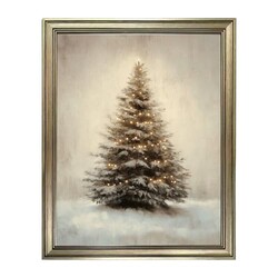 Framed Vintage Christmas Wall Art Neutra