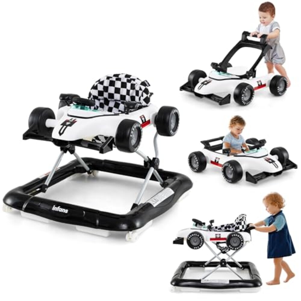 INFANS 4 in 1 Baby Walker, Foldable Todd