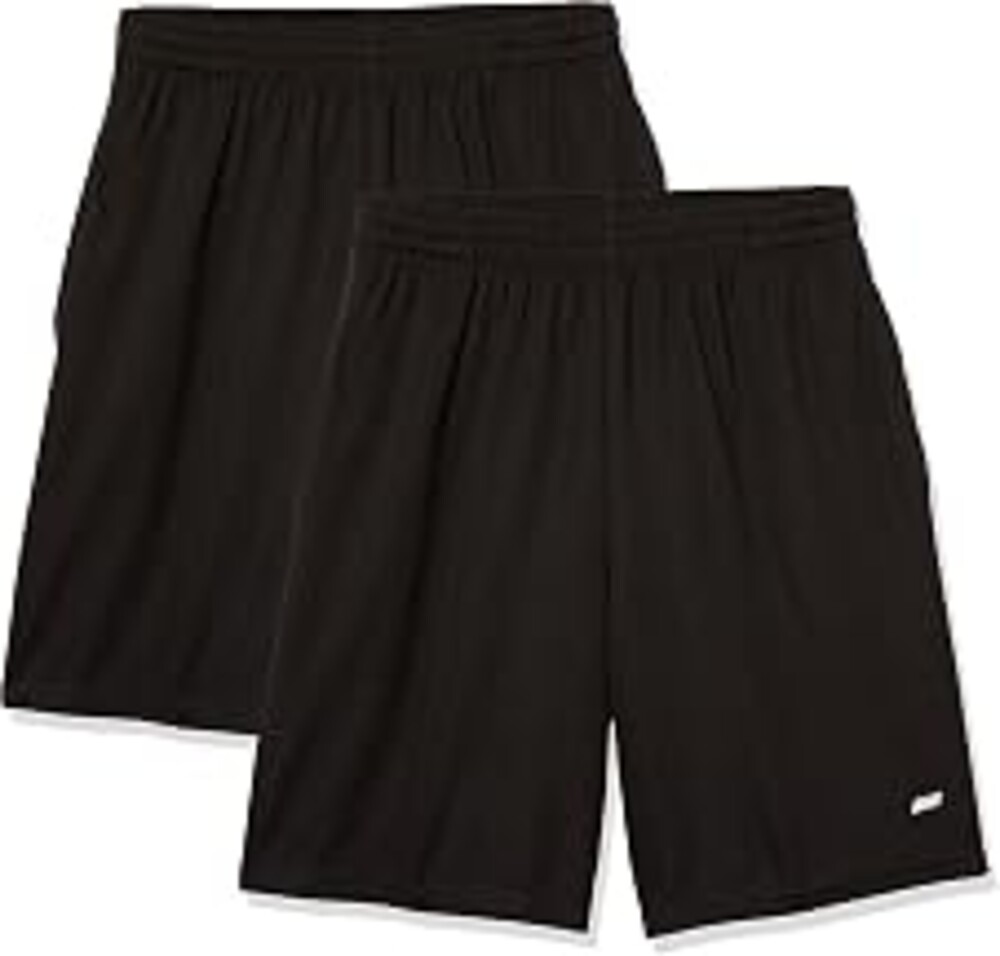 Amazon Essentials Men's Athletic Basketball Gym Shorts, Breathable Moisture Wicking, Loose-Fit Performance Tech, Pack of 2