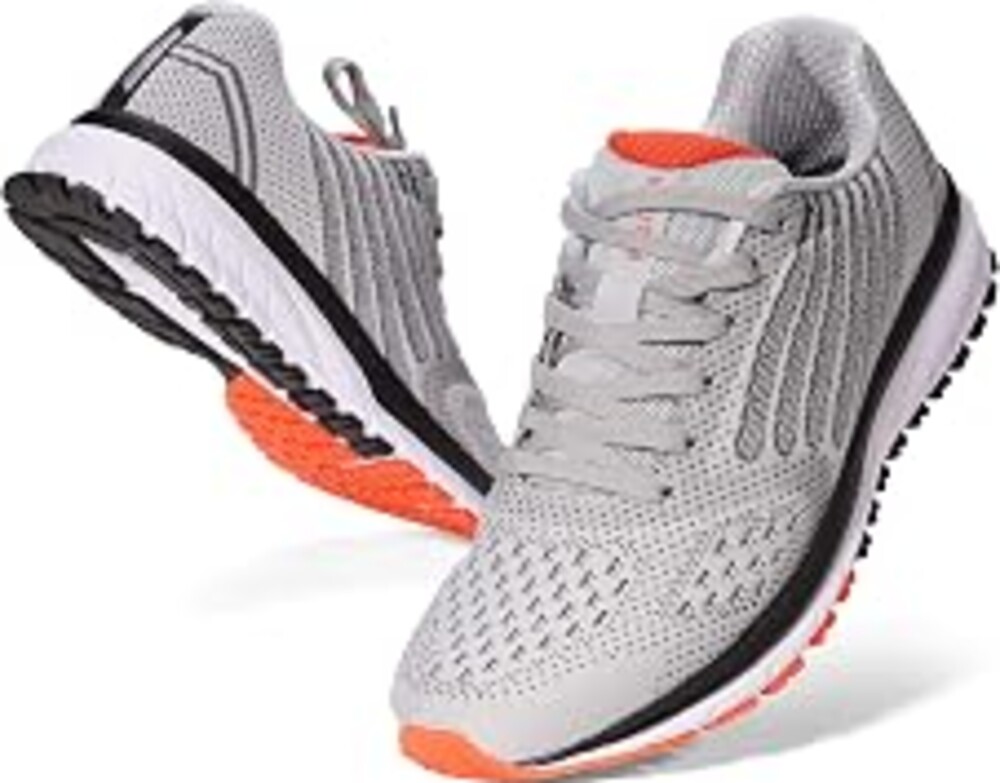 Joomra Whitin Men's Supportive Running Shoes Cushioned Athletic Sneakers | Durable Rubber Outsole, Lace-up fit, Removable Insole, Reliable Traction for Jogging, Walking, Gym, Workouts, Training