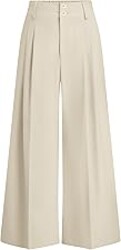 PRETTYGARDEN Women's High Waisted Wide Leg Dress Pants | Business Casual Slack Trousers,Flowy Pleated Palazzo Pants,with Pockets,Professional Interview Outfits,Office Work Clothes