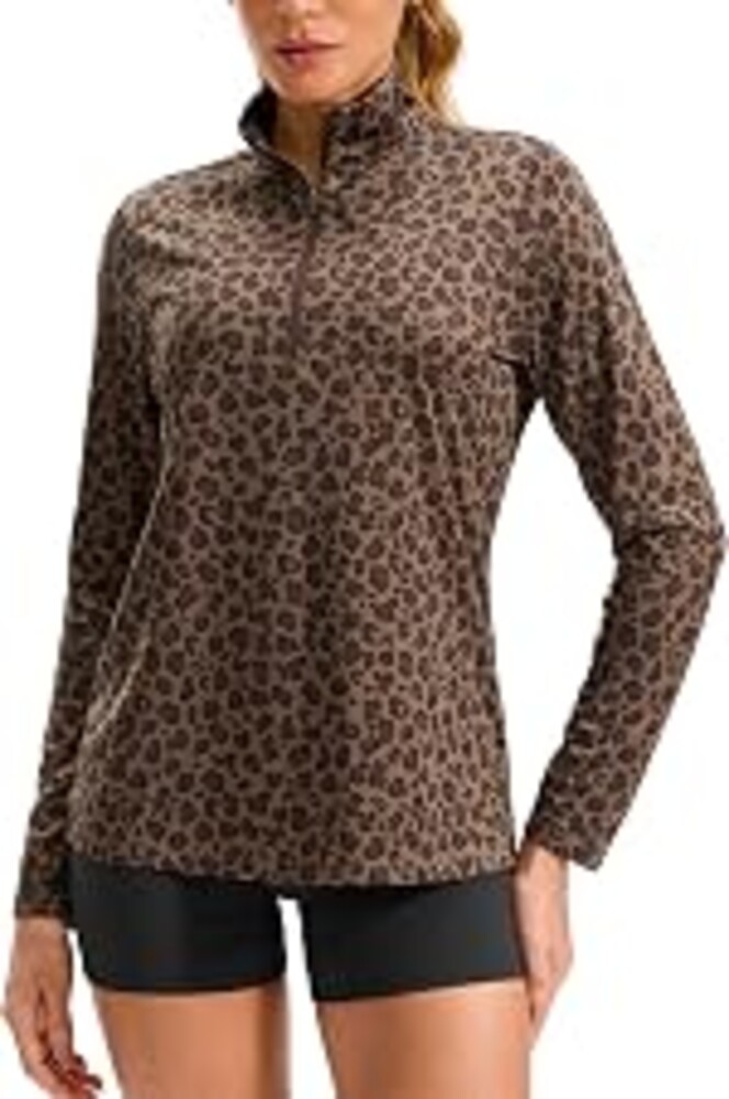 SANTINY Quarter Zip Pullover Women | Lightweight, UPF 50+, Long Sleeve, Breathable, Sun Shirts, for Golf, Workout, Running, Hiking, Equestrian