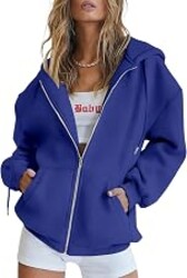 PRETTYGARDEN Women's Fall Zip Up Hoodies Sweatshirts | Comfy Fleece Lined, Long Sleeve Pockets, Drawstring Hooded, Loose Fit, Trendy Y2K, Track Jackets, Spring Winter Clothing