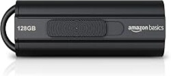 Amazon Basics 128 GB Ultra Fast USB 3.1 Flash Drive, Retractable, High-Speed Data Transfer Storage Device, Black