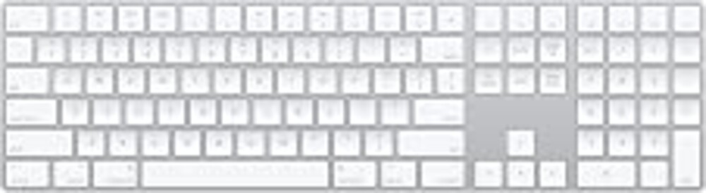 Apple Magic Keyboard with Numeric Keypad - White | Wireless, Bluetooth, Rechargeable. Works with Mac, iPad, or iPhone; US English