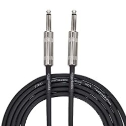 Amazon Basics TS 1/4 Inch Straight Instrument Cable for Electric Guitar, Bass and Keyboard with Anti-Noise Shielding, 10 Foot, Black