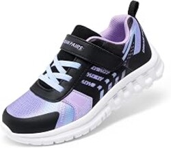 DREAM PAIRS Kids Sneakers Running | Lightweight, Breathable knit upper, Hook-and-loop, Cushioned foam insole, Boys Girls athletic tennis shoes