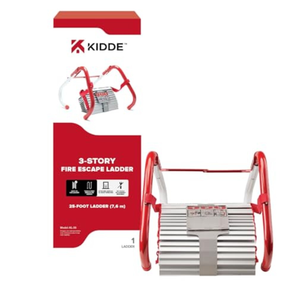 Kidde Fire Escape Ladder, 3-Story Rope L
