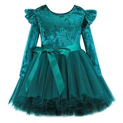 Flofallzique Toddler Velvet Dress Kids R