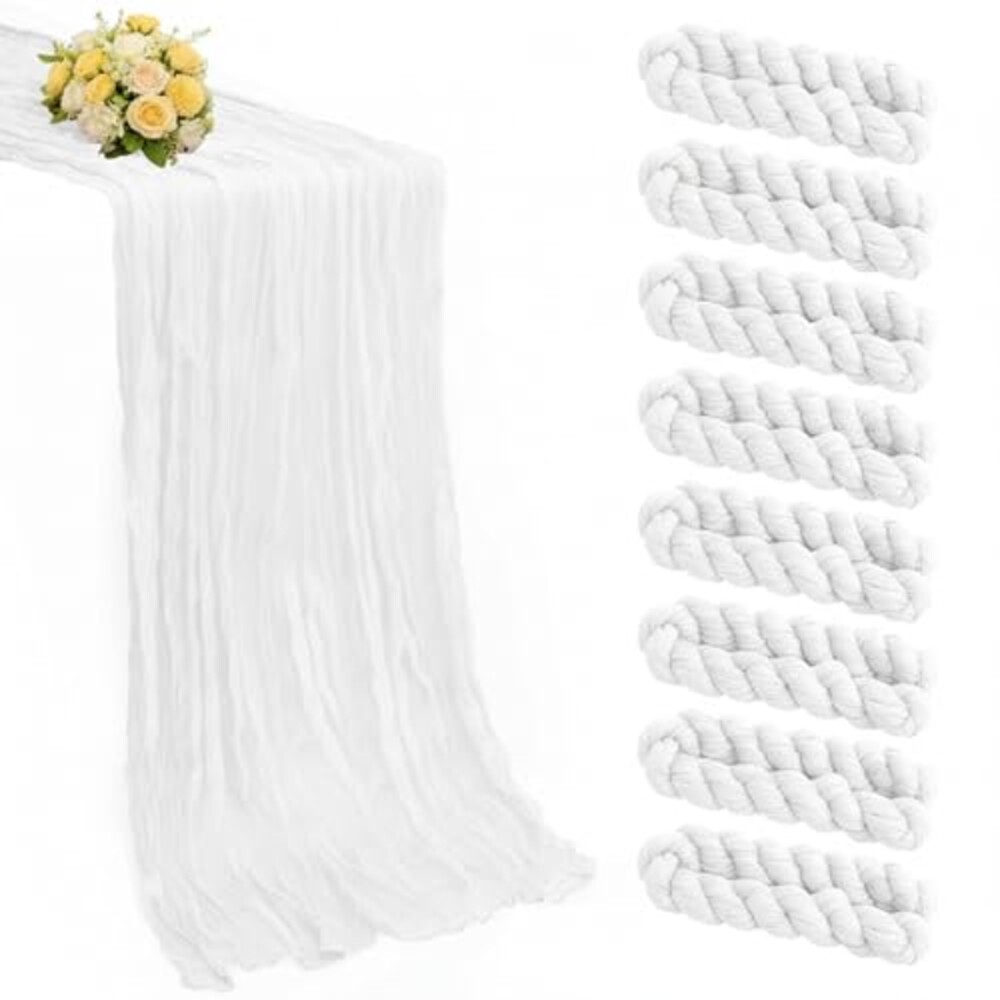 Lodmemo 8 Pack White Cheesecloth Table R