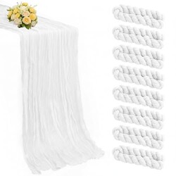 Lodmemo 8 Pack White Cheesecloth Table R