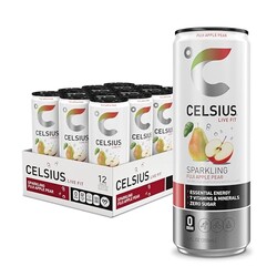 CELSIUS Sparkling Fuji Apple Pear, Sugar