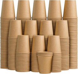 Clawsoff 400 Pack 8 oz Paper Cups Brown