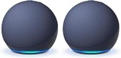Amazon Echo Dot (newest model) - Vibrant sounding speaker, Designed for Alexa+, Great for bedrooms, dining rooms and offices, Deep Sea Blue (Pack of 2)