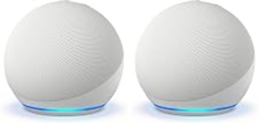 Amazon Echo Dot (newest model) - Vibrant sounding speaker, Designed for Alexa+, Great for bedrooms, dining rooms and offices, Glacier White (Pack of 2)