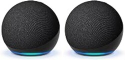 Amazon Echo Dot (newest model) - Vibrant sounding speaker, Designed for Alexa+, Great for bedrooms, dining rooms and offices, Charcoal (Pack of 2)
