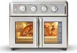 Cuisinart Air Fryer Toaster Oven, Artisan French-Door Design, 7 Functions | Air fryer toaster oven combo, air fry, toast, bake, broil, roast, pizza, warm, stainless steel, fits a 12" pizza, TOA-FD70
