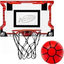 NERF Basketball Hoop Set - Pro Hoop Mini Hoop Set with Mini NERF Basketball - Steel Rim Great for Dunking