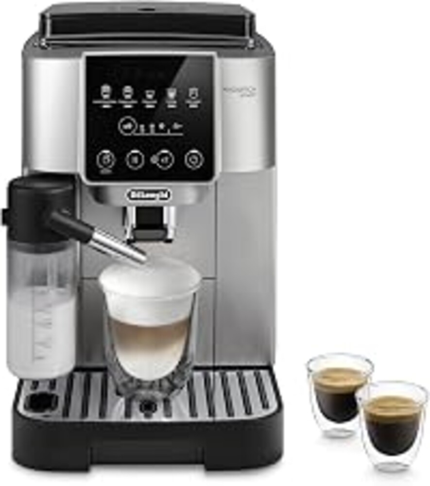 De'Longhi Magnifica Start Automatic Espresso Machine, Milk Frother, Silver | #1 Worldwide Espresso Machine Maker, Hot/Iced, Built-In Grinder, 13 Grind Settings, 5 One Touch Recipes