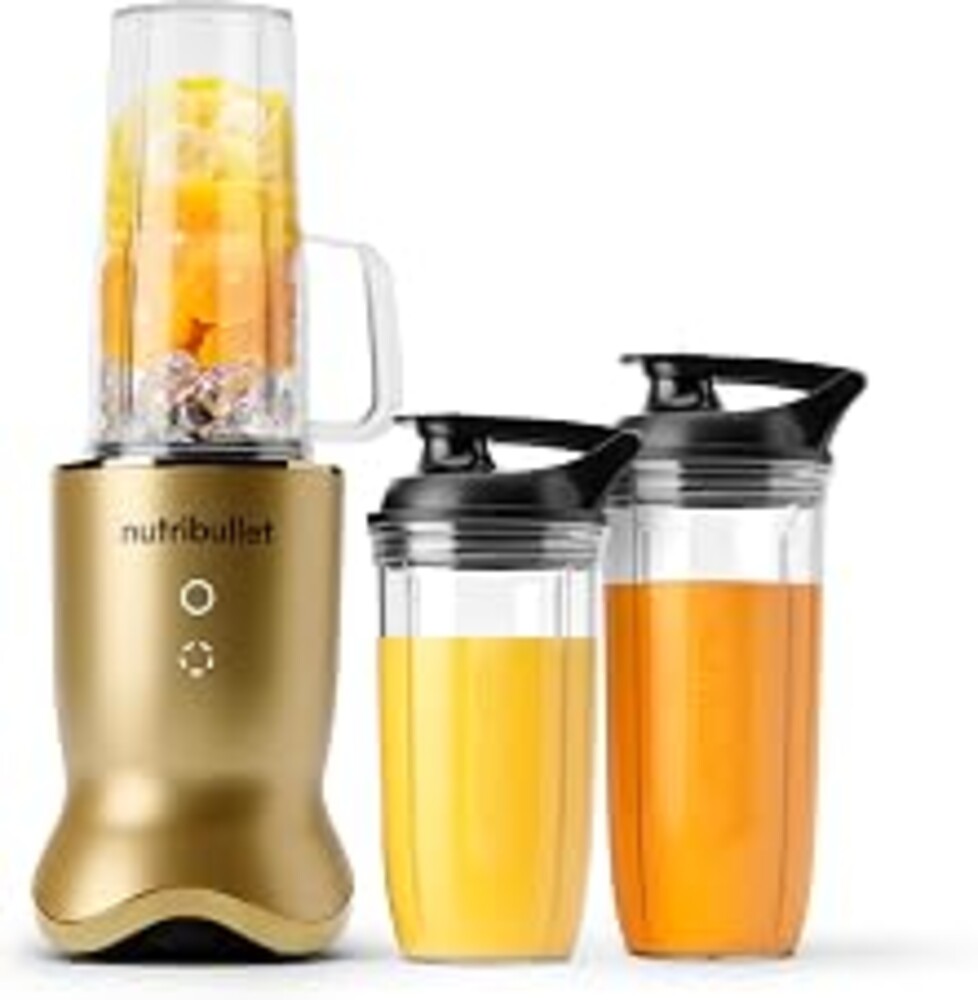 nutribullet® Ultra Personal Blender, 1200W, Brass, NB50500BR | Quietest Single-Serve Blender. Titanium Coated Blades, 3 BPA-Free Cups, To-Go Lids, Dishwasher Safe.