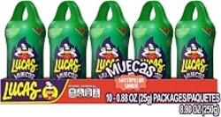 Lucas Muecas Lollipop Watermelon Flavor Candy, 0.96oz - 10 Pieces Pack for Treats, Snack, Parties, Piñatas