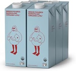 Minor Figures - Oat Milk | Barista Oat (Organic Lite) | 32oz (6 Pack) | Barista Standard, Light Oat Milk, Low Calorie, Dairy-Free, No Added Sugar, Vegan, Gluten-Free, Shelf Stable, Coffee Creamer