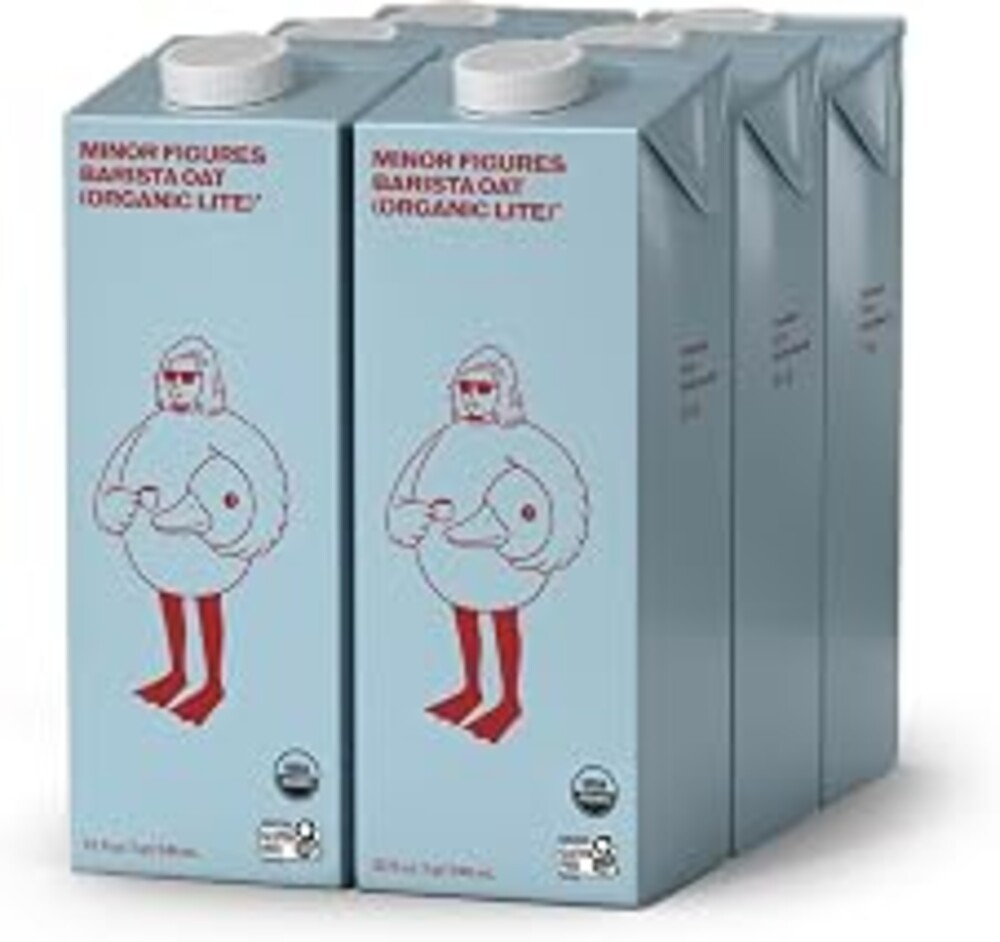 Minor Figures - Oat Milk | Barista Oat (Organic Lite) | 32oz (6 Pack) | Barista Standard, Light Oat Milk, Low Calorie, Dairy-Free, No Added Sugar, Vegan, Gluten-Free, Shelf Stable, Coffee Creamer
