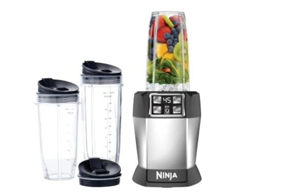 Ninja BL481C Auto-iQ Blender 1000W Silver 24oz 6 Blades
