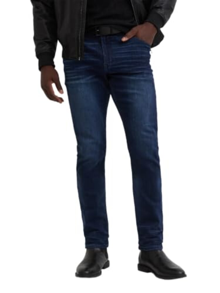 GUESS Men's Mid Rise Slim Fit Tapered Le