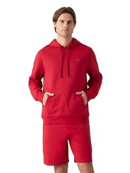 GUESS Mens Kory Hoodie Sweatshirt, Chili