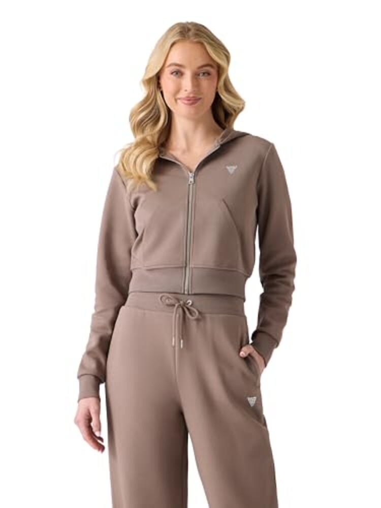 GUESS Womens Kora Zipped Up Hoodie, Waln