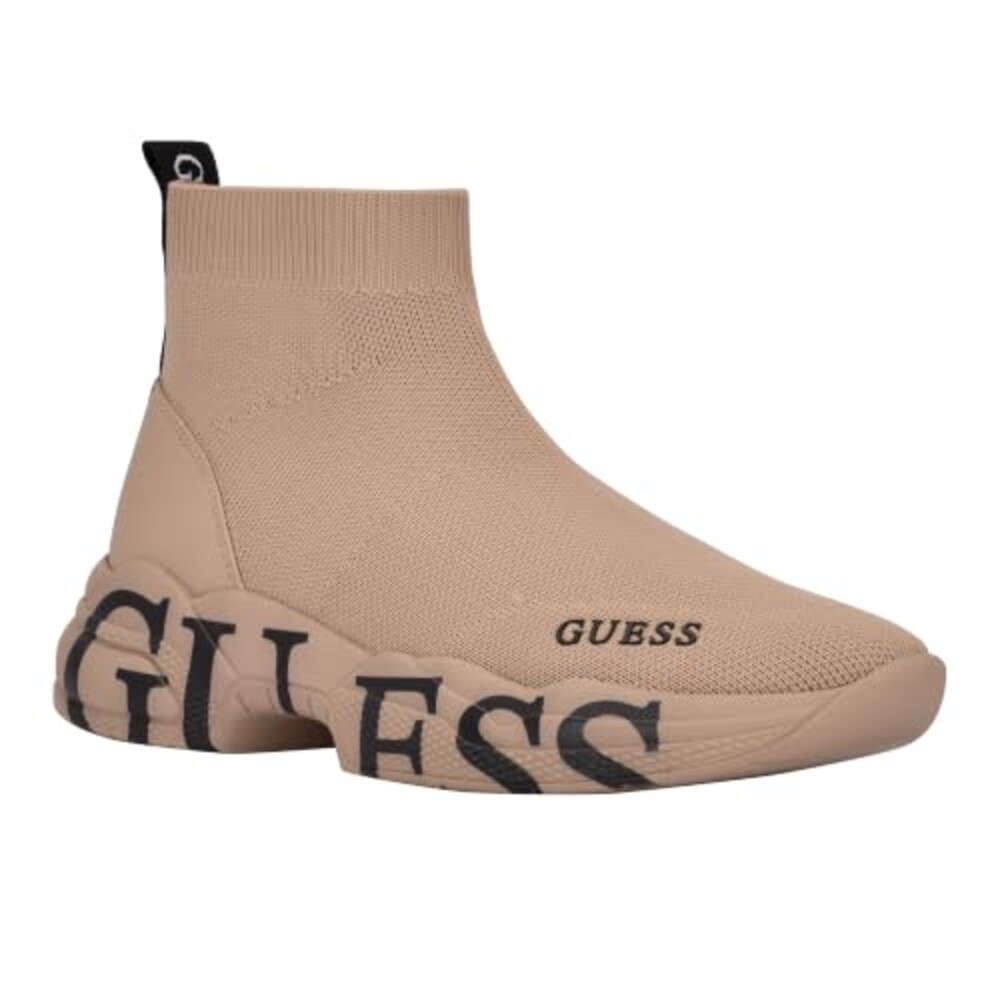 GUESS Women's Pause Sneaker, Light Natur