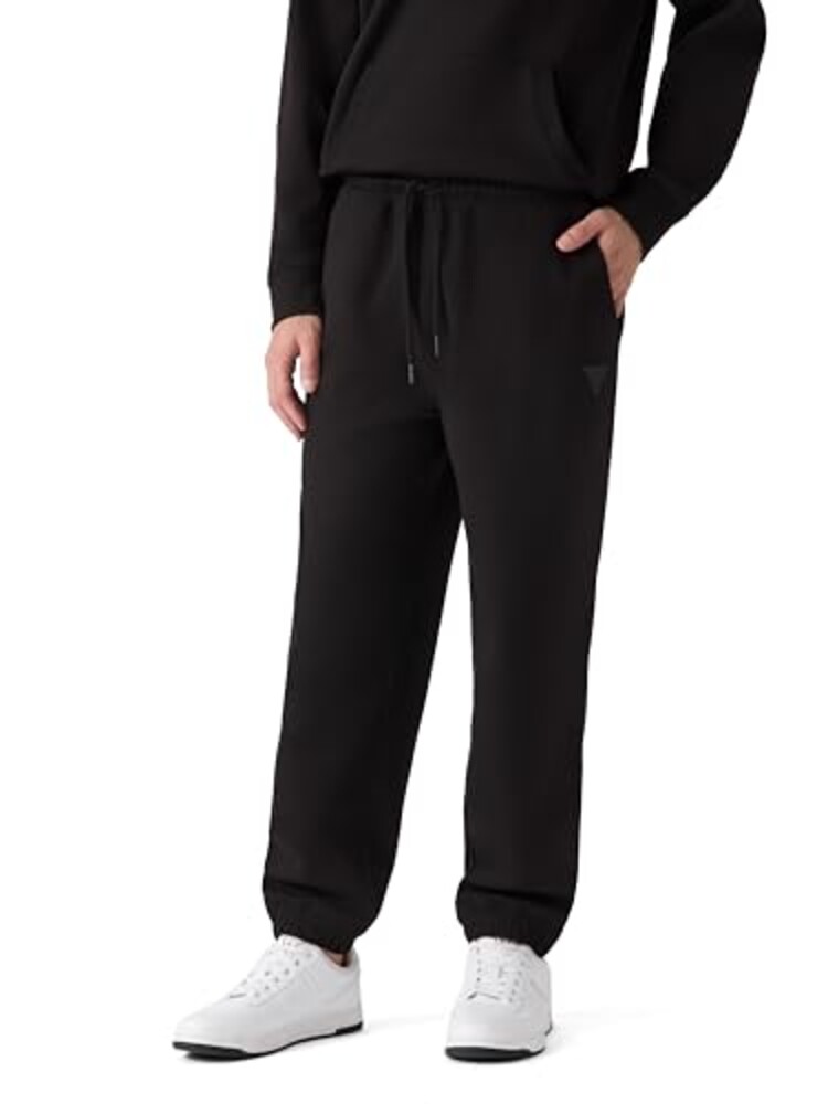 Guess Mens Guess Jogger Pant, Jet Black,