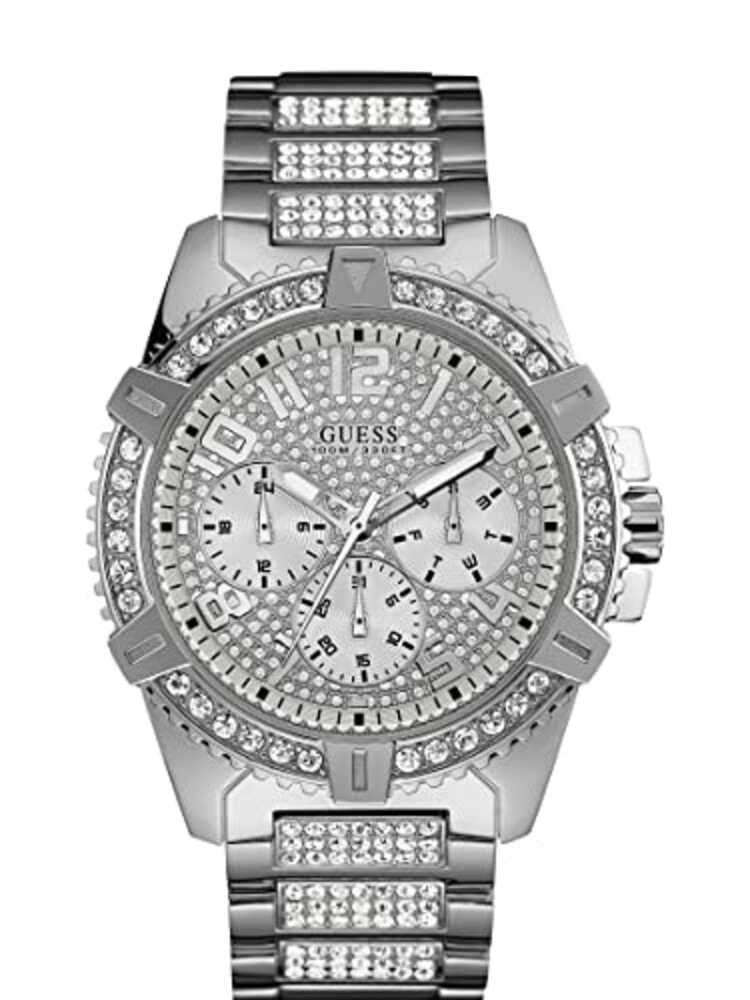 GUESS Stainless Steel Crystal Embellishe