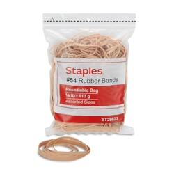 Staples Rubber Bands, Size #54, Assorted