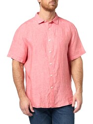 Nautica Short Sleeve Solid Linen Button