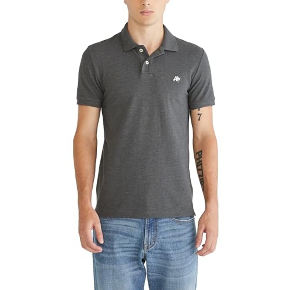 Aero A87 Solid Pique Polo, Charcoal Heat