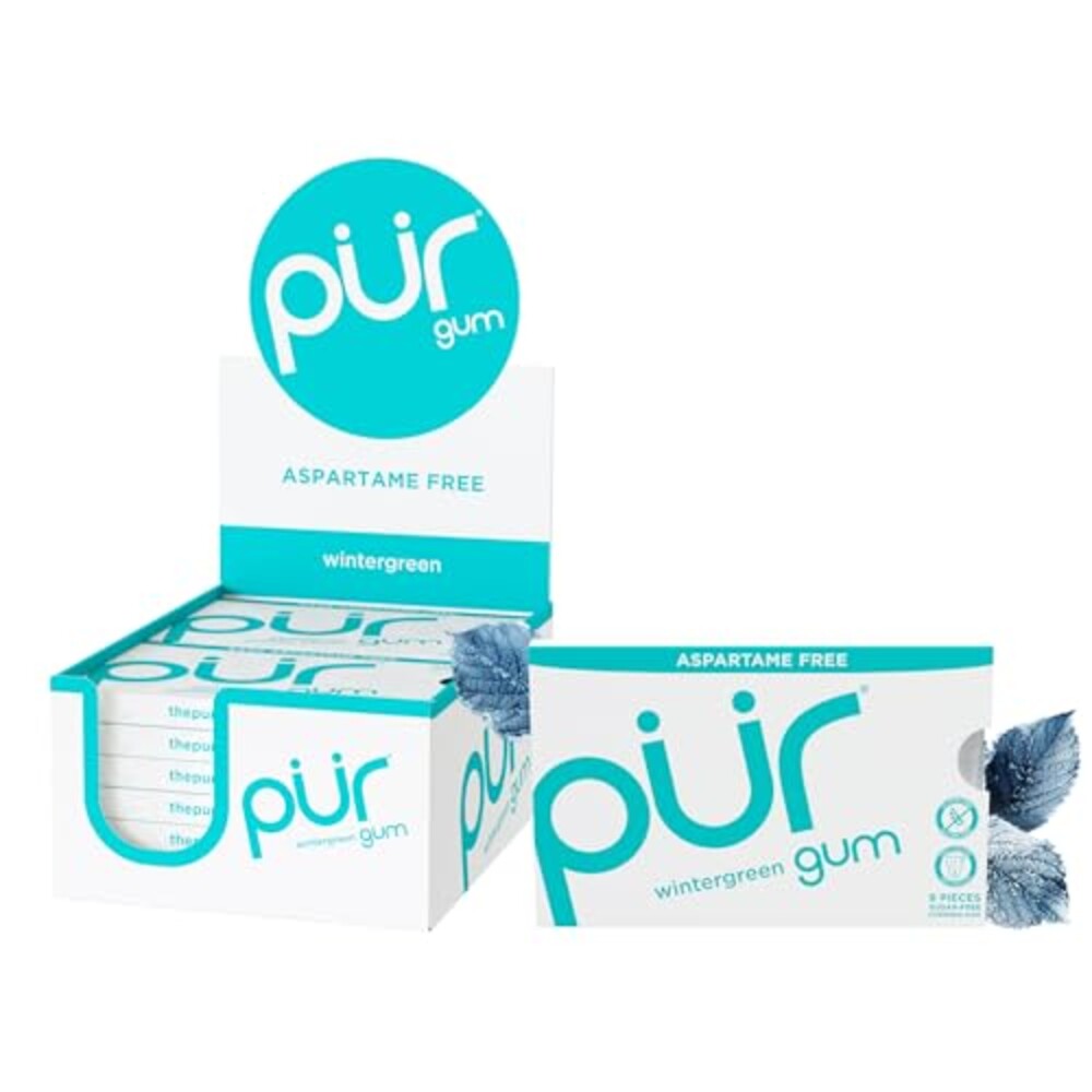 PUR Gum, Wintergreen, Xylitol Gum, No Ar