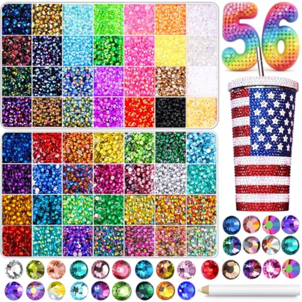 56000Pcs Rhinestones for Bedazzling,56 C
